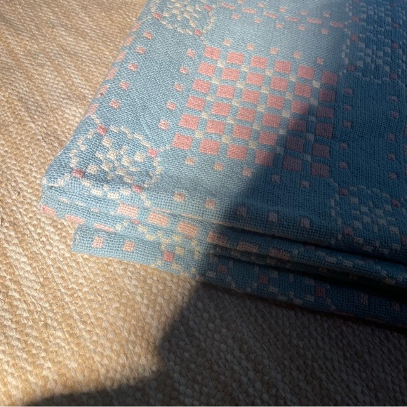 Mystic Valley Traders Vintage Wool Cotton Woven Throw Blanket / Twin UK 92”x52” - Picture 8 of 13